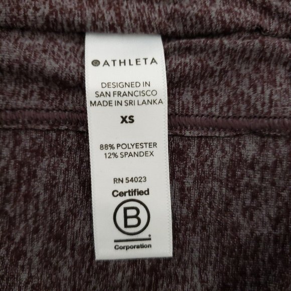 New Athleta Uptempo Hoodie Sweatshirt Aubergine Heathered Purple XS NWT - Picture 9 of 14